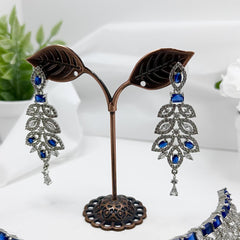 Isha Royal Oak Necklace Set (Blue)