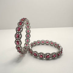 Cubic Zirconia Ruby Bangles
