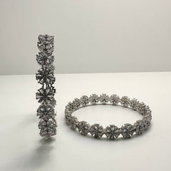 Flower American Diamond Bangles