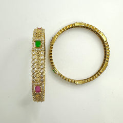 Timeless Gold Plated Zircon Bangles