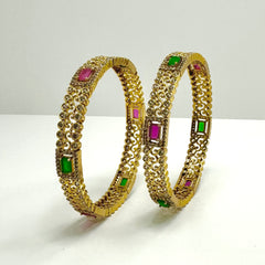 Timeless Gold Plated Zircon Bangles