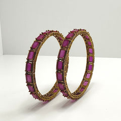 Bejeweled Purple Bangles
