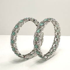 Ameera Star American Diamond Turquoise Bangles