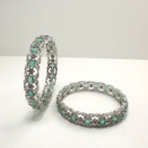 Ameera Star American Diamond Turquoise Bangles