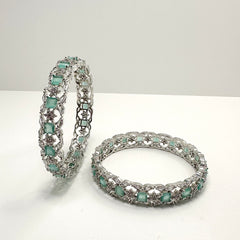 Ameera Star American Diamond Turquoise Bangles