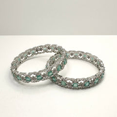 Ameera Star American Diamond Turquoise Bangles