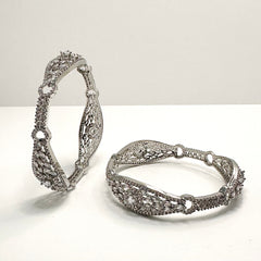 Swindled Silver Bangles