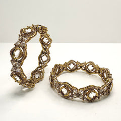 Star Kundan Style Bangles