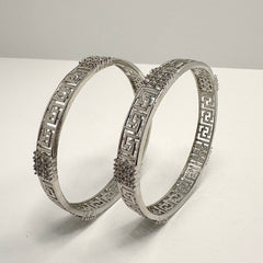 Sace Zircon Silver Bangles