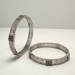 Sace Zircon Silver Bangles