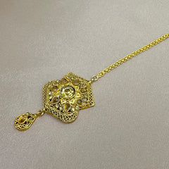 Nisa Kundan Yellow Crystal Tikka