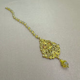 Kundan Yellow Bead Tikka