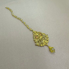 Kundan Yellow Bead Tikka