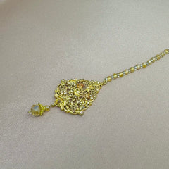 Kundan Yellow Bead Tikka