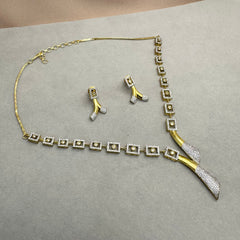 V Squared Necklace Set