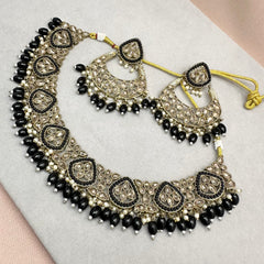 Black Kundan Necklace Set