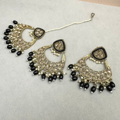 Black Kundan Necklace Set