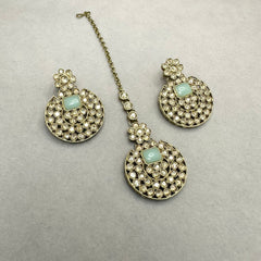 Turquoise Kundan Necklace Set