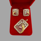 Ruby Blossom Locket Set