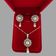 Pearl Drop Locket Set