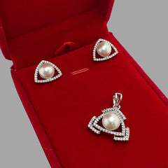 Tri Locket Set Silver