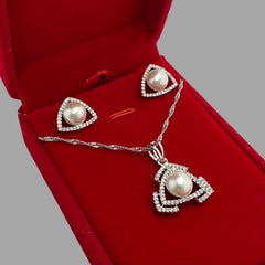 Tri Locket Set Silver