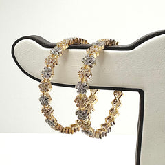 Rosey Zircon Gold Bangles