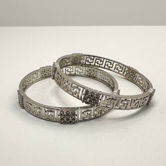Sace Zircon Silver Bangles