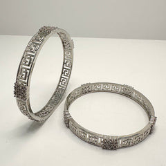 Sace Zircon Silver Bangles