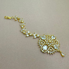 Ayla Gold Crystal Tikka