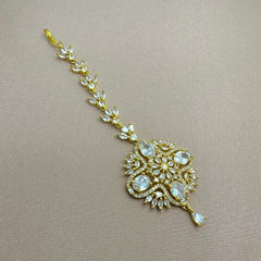 Ayla Gold Crystal Tikka