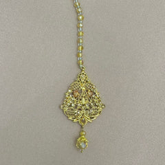 Kundan Yellow Bead Tikka