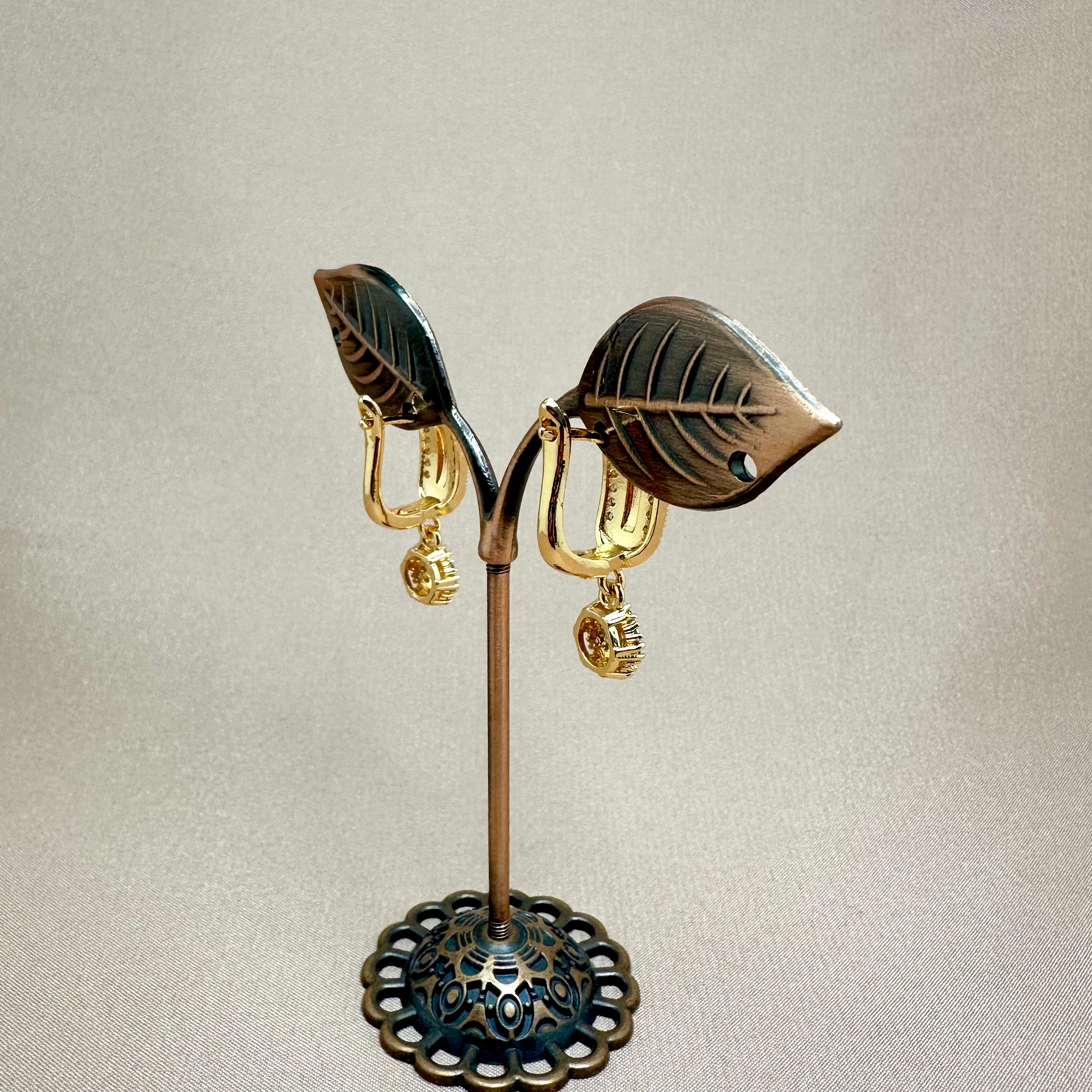 Gold Plated Dangling Earrings
