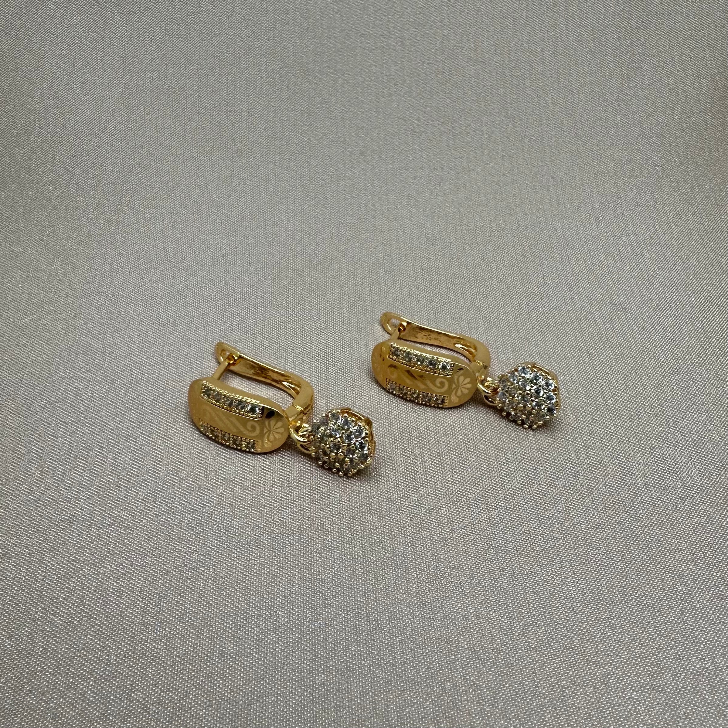 Gold Plated Dangling Earrings