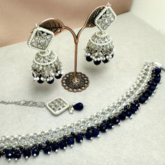 Amelia Dark Blue Choker Set