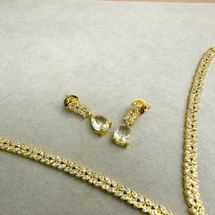 2 Line V Necklace Set