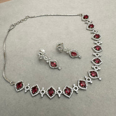 Staggered Red Necklace Set