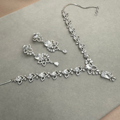 Square Flower Necklace Set