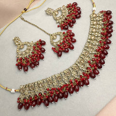 Red Kundan Necklace Set