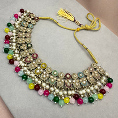 Multi Colour Kundan Necklace Set