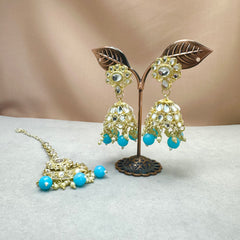 Blue Kundan Necklace Set