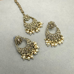 Kundan White Necklace Set