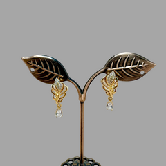 Rapunzel Gold Plated Leaf Earrings