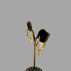 Rapunzel Gold Plated Leaf Earrings